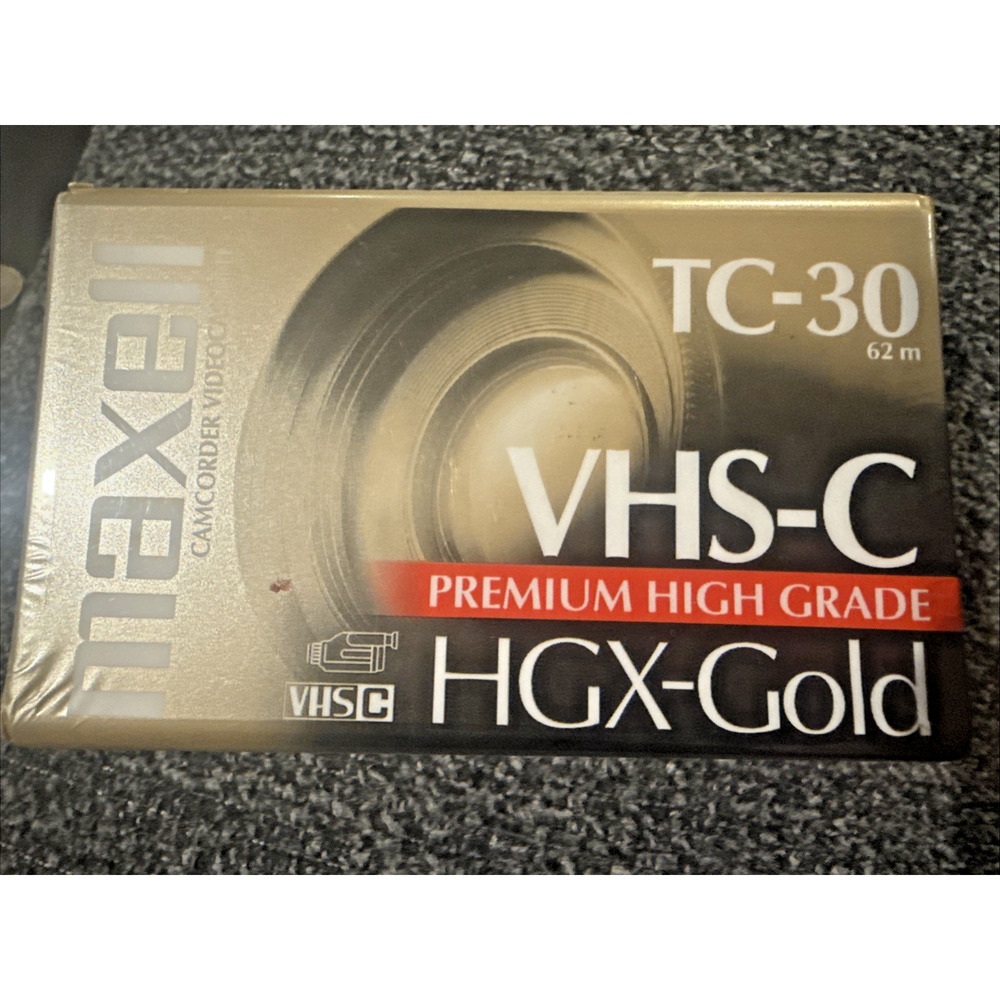 Maxell VHS-C Camcorder Video Tapes TC-30 HGX-Gold Premium Grade Sealed